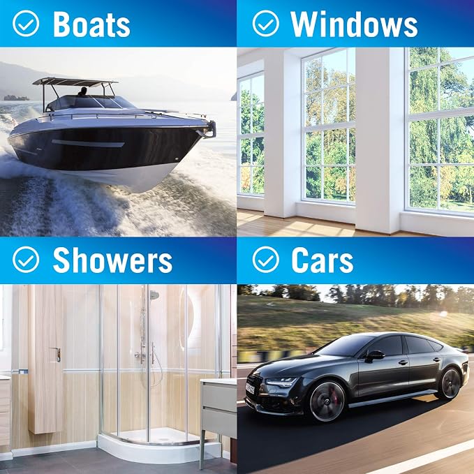 Silicone Car Window Squeegee for Boat Windshields, RVs, and Auto Cleaning, Water Blade Wiper and Cleaner for Glass, Mirrors, and Shower Doors