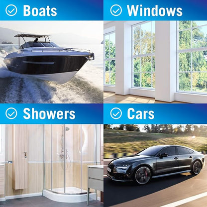 Silicone Car Window Squeegee for Boat Windshields, RVs, and Auto Cleaning, Water Blade Wiper and Cleaner for Glass, Mirrors, and Shower Doors