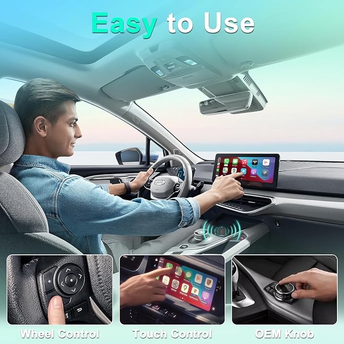Wireless Carplay Adapter, Convert Wired to Wireless CarPlay, Compatible with CarPlay, Plug and Play, Type-C/USB, Suitable for 800+ Vehicles (Matte Black)
