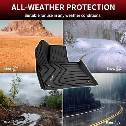 LASFIT Floor Mats for Lexus RX 2022 2021 2020 2019 2018 2017 2016 RX350 RX450h(Not for RX L), All Weather Floor Liners Custom Fit TPE Car Mats,Front & Rear Mats, Black
