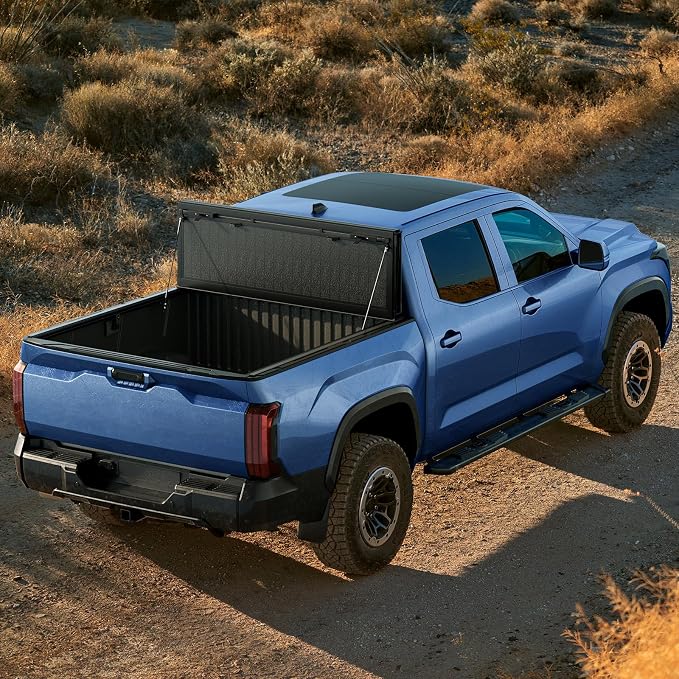 Low Profile Flip Up Truck Bed Tonneau Cover for 2007-2021 Toyota Tundra 5' 6" Bed (66.7")