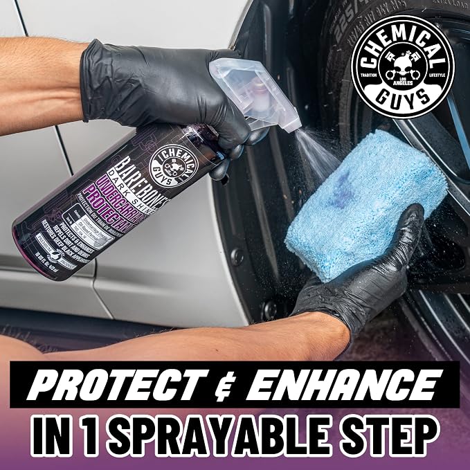Chemical Guys TVD_104_1602 Bare Bones Premium Dark Shine Spray for Undercarriage, Tires and Trim, Safe for Cars, Trucks, Motorcycles, RVs & More,16 fl oz (4 Pack)