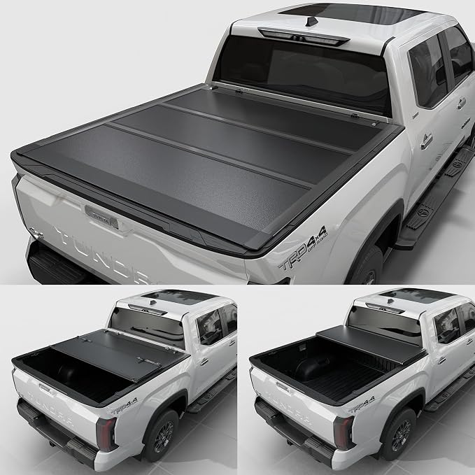 Toptiny Low Profile Hard Folding Truck Bed Tonneau Cover Fits 2022-2026 Toyota Tundra 5‘6" Bed (66.7")