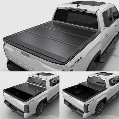 Toptiny Low Profile Hard Folding Truck Bed Tonneau Cover Fits 2022-2026 Toyota Tundra 5‘6" Bed (66.7")