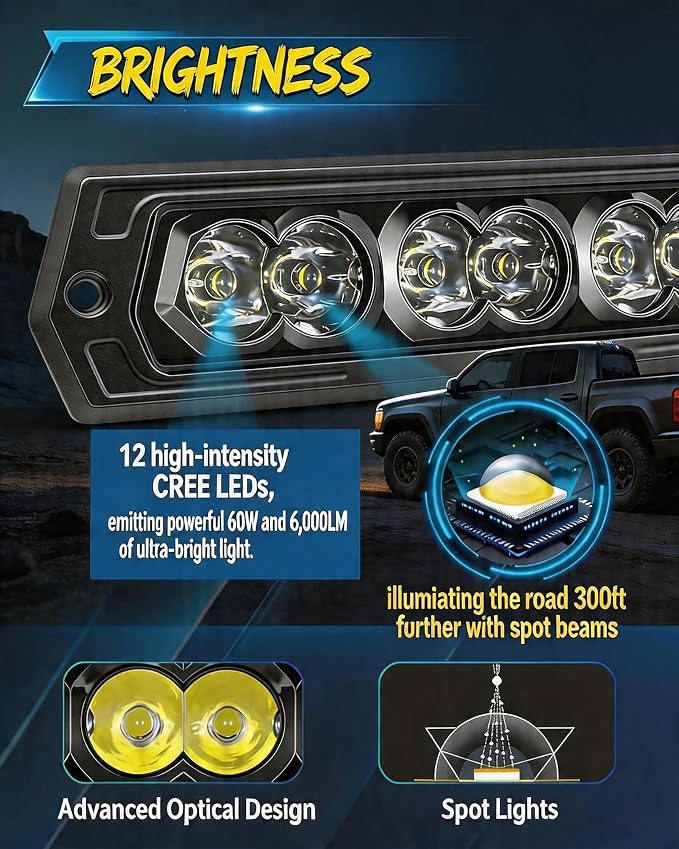 Flush Mount LED Pods LED Work Light Bumper Grill Mount Backup Reverse Light | Flush Mount Led Fog Light with Wiring Harness Kit Spot Beam Driving Backup Fog Lamp Off Road Light for Truck UTV ATV 4x4 Car