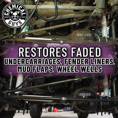 Chemical Guys TVD_104_1602 Bare Bones Premium Dark Shine Spray for Undercarriage, Tires and Trim, Safe for Cars, Trucks, Motorcycles, RVs & More,16 fl oz (4 Pack)