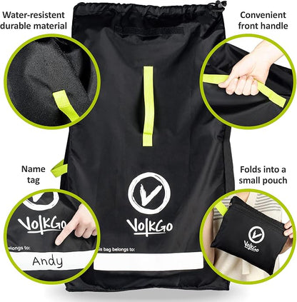 V VOLKGO Car Seat Travel Bag For Airplane with Carrying Straps, Gate Check Bag, Car Seat Bags for Air Travel Carseat Travel Cover, Carseat Travel Bag Cover for Airplane Travel