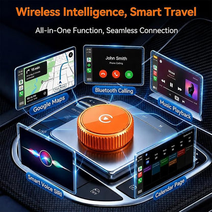 Wireless CarPlay Adapter & Android Auto Wireless Adapter, 2026 2-in-1 CarPlay Wireless Adapter for iPhone,Converts Factory Wired CarPlay/Android Auto to Wireless, USB/USB-C Dongle for Cars