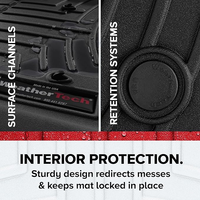 WeatherTech Custom Fit FloorLiners for Chevrolet Malibu - 1st & 2nd Row (47903-1-2), Cocoa