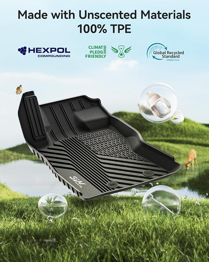 3W Floor Mats for 2026 2025 2024 Subaru Crosstrek & Impreza(Not for Crosstrek Hybrid), All Weather TPE Custom Fit Guard Durable Floor Liners for Subaru Crosstrek & Impreza, Car Accessories