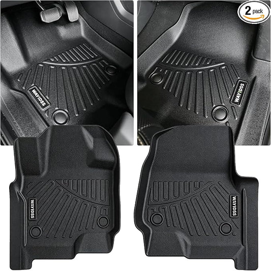 Front Floor Mats for Expedition & Expedition MAX 2018-2025 2026 | OEM Laser Measured - TPE All-Weather Odorless Anti-Slip 100% Recyclable Easy Clean Crack-Proof Baby & Pet Safe