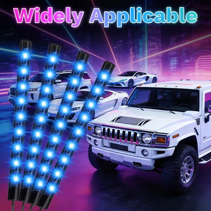 Car Interior Lights, 12V LED Strip Lights with Cigarette Lighter Adapter, Ambient Car Lighting Kit, App & Remote Control Music Sync Color Change Strip Lights for SUVs & Trucks (48LED Beads)
