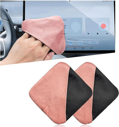 Ohleats Car Screen Cleaner, Microfiber Auto Screen Cleaning Pad, Foldable Touch Screen Cleaner Cloth for Vehicle Dashboard LCD Display, Car Cleaning Kits