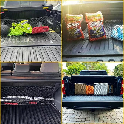 for Hyundai Santa Cruz Envelope Style Truck Bed Cargo Net - Fits 2013-2024 2025 2026 Santa Cruz Accessories Cargo Net for Pickup Truck Bed - Heavy Duty Carabiners