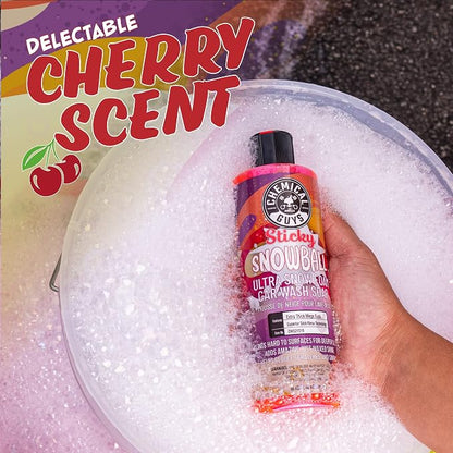 Chemical Guys CWS215 Sticky Snowball Ultra Snow Foam Car Wash Soap (Works with Foam Cannons, Foam Guns or Bucket Washes) for Cars, Trucks, Motorcycles, RVs & More 128 fl oz (1 Gallon) Cherry Scent