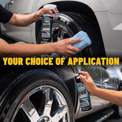 Chemical Guys Shine Logic Tire Shine (128 oz) Premium High-Gloss Tire Dressing for Deep Black Shine, Restores Faded Rubber, Enhances Appearance, Protects Against Fading and Cracking