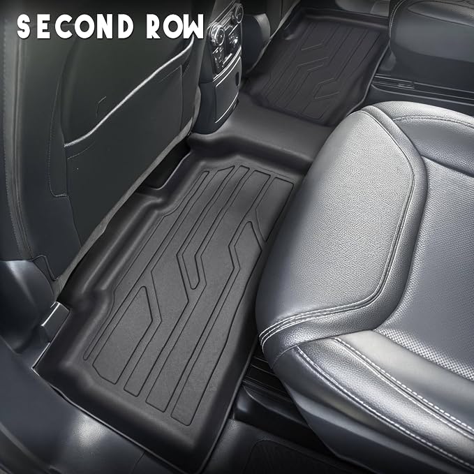 KARPAL Floor Mats for 2020-2026 Ford Explorer 6 & 7 Seats, Custom Fit TPE All Weather Ford Explorer Accessories 1st & 2nd Row Floor Liner