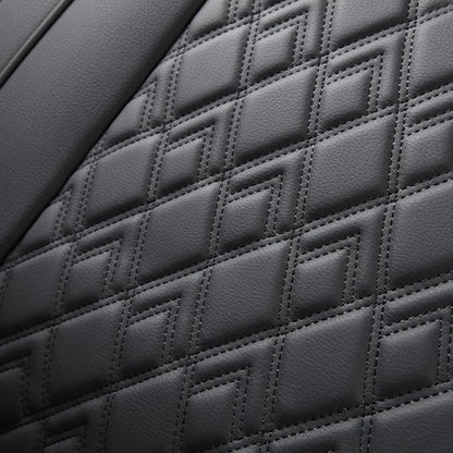 JOJOBAY Chevy Silverado Seat Covers,Leather Seat Covers for GMC Sierra,Custom Fit 2007-2026 1500 2500HD 3500HD Crew Double Extended Regular Cab,LT LZT RST Trail Boss(Front Pair,Black)