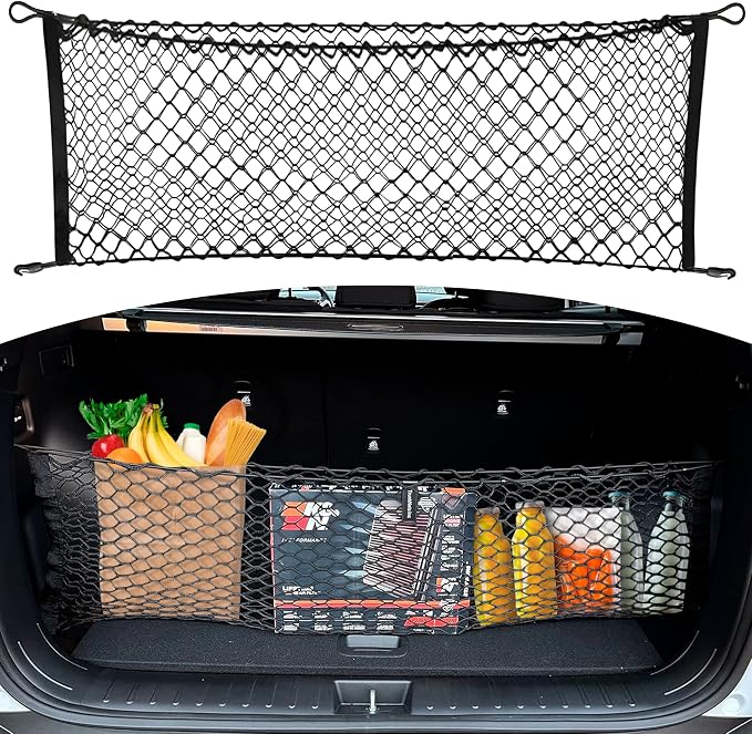 Envelope Style Automotive Trunk Mesh Cargo Net for Hyundai Tucson Se Sel 2022-2026 - Premium Trunk Organizer and Storage - Luggage Net for Crossover - Best Car Organizer for Hyundai Tucson