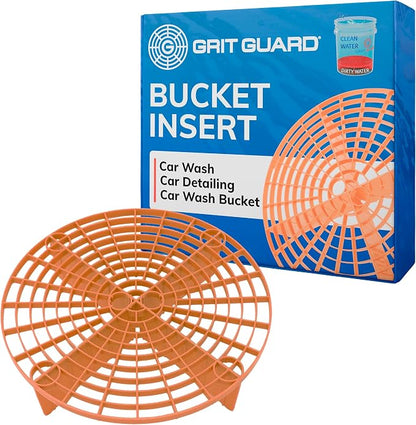 Grit Guard The Original Orange Bucket Insert - 10" Diameter Car Wash Bucket for Car Washing, Detailing Compatible with 3.5, 4, 5 and 6 Gallon Buckets - Made in the USA