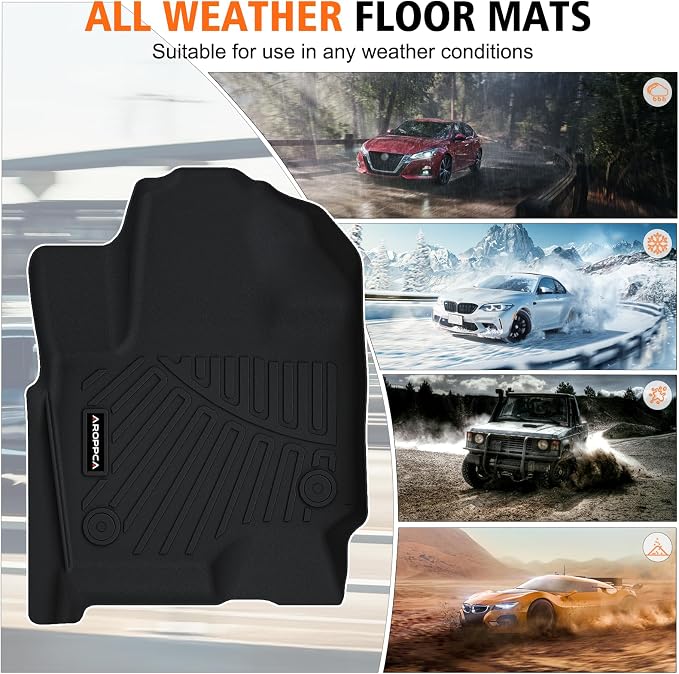 All Weather Car Floor Mats Cargo Liner with Backrest Mat for 2025 Ford Expedition Max 8 Seats (2 Row Bench Seat), TPE Rubber Liners Full Set Automotive Mats for 2025 Expedition Max Accessories