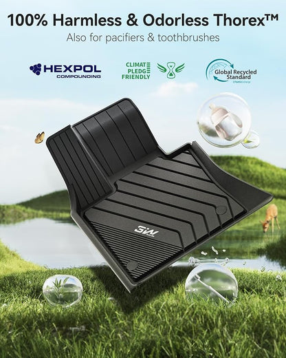 3W BMW X5 Floor Mats & Cargo Liner Fit for BMW X5 2014 2015 2016 2017 2018, TPE All Weather Custom Fit Full Set Heavy Duty Floor Liner&Trunk Mat Car Accessories
