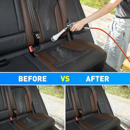 MYPIN Aluminium Car Cleaning Gun with Tapered Nozzle, 6-9.2Bar with 2 Set Nozzle, Pressure Air Blower Blow Gun Producing Powerful Blast of Air for Cleaning Cars, Velvet, Furniture and Carpets