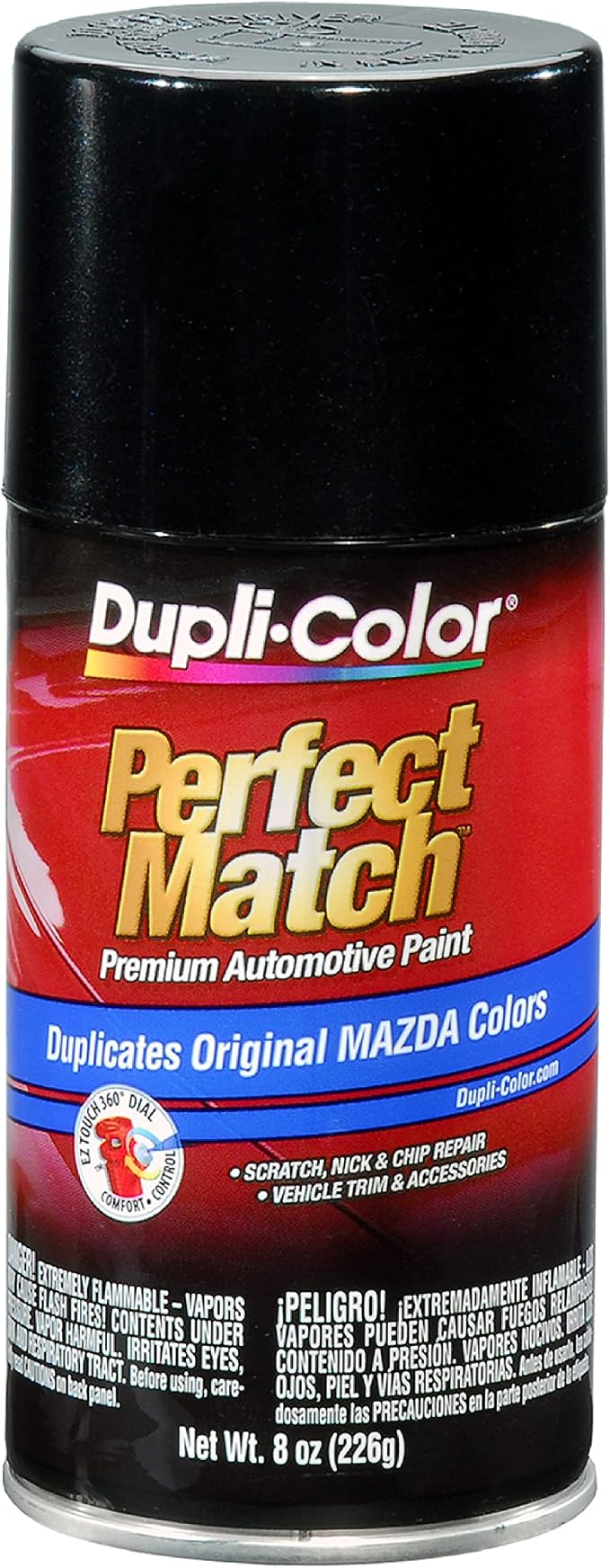 Dupli-Color Perfect Match Premium Automotive Paint, Black Mica, 8 oz