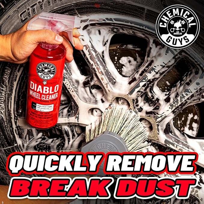 Chemical Guys Diablo Wheel Cleaner Spray - 2 Pack 16 oz Bottles, Safe on All Wheel & Rim Finishes, Sprayable Formula Removes Brake Dust, Dirt & Grime, Car Care for Trucks, SUVs, Motorcycles & RVs