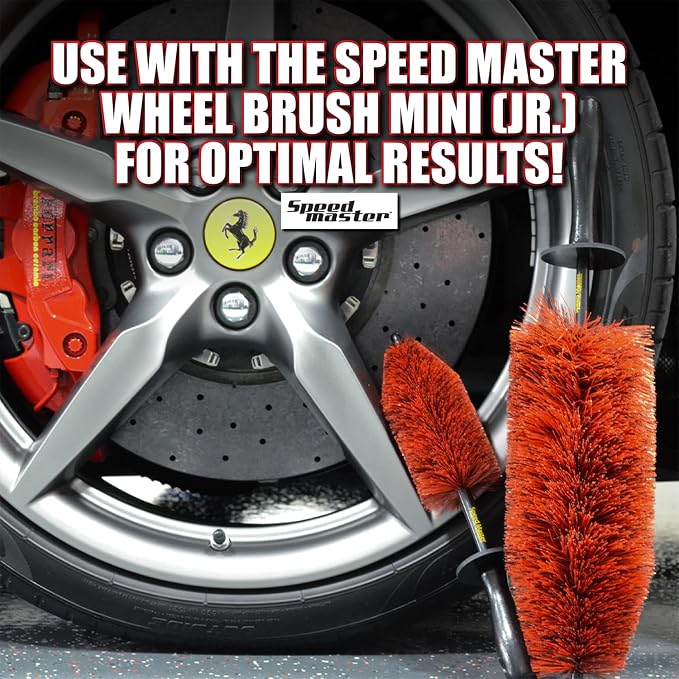 Speed Master Wheel Brush | Memory Foam Bristles | Safe on All Wheel Types | Clean Your Wheels with Ease!
