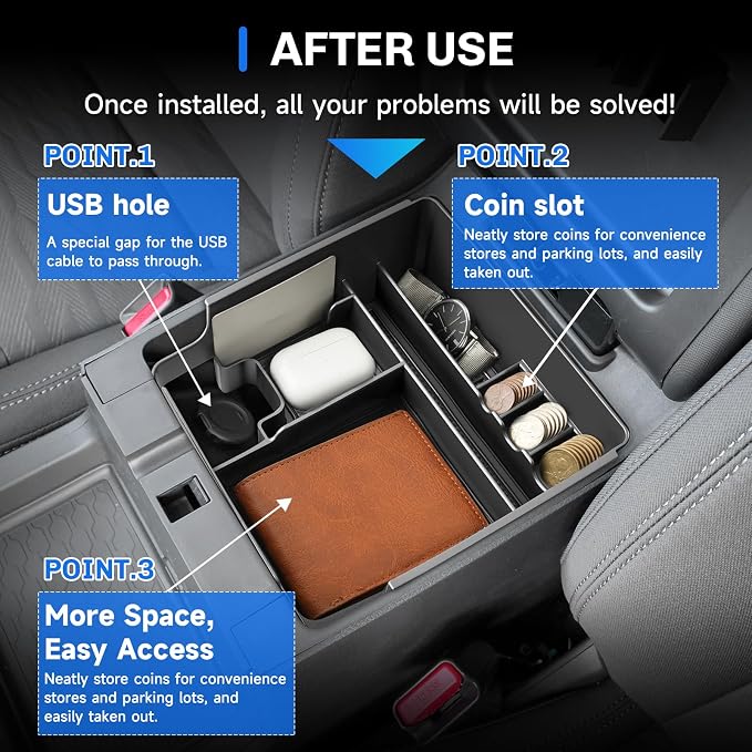 SXCY 3PCS for 2022-2025 2026 Nissan Frontier Center Console Organizer [Front Tray+Cupholder+Armrest Tray] for 2025 2026 Nissan Frontier Accessories 2024 2025 2026 Frontier Console Organizer