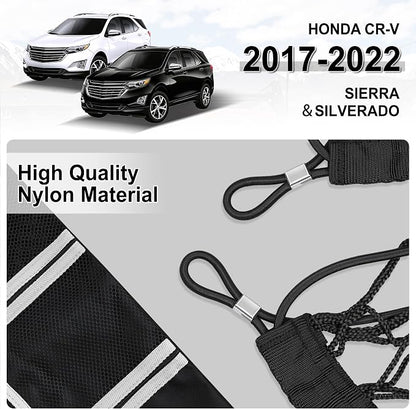 Amiss Truck Bed Cargo Net with Side Organizer, Compatible with 2017-2022 Honda CR-V, Portable Storage for Pickup Cargo and Heavy Duty Hook, Exterior Accessories for Car SUV Truck