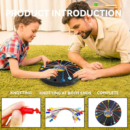 Brainy Knots Rope Untangling Game，Children's Rope Challenge Game，Strategy Untangling Challenge Puzzle ，Suitable for Family Parent-Child Interaction, Travel & Parties Gifts
