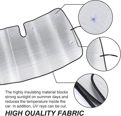Windshield Sun Shade Compatible with Mercedes-Benz GL-Class 2007-2012 Foldable Front Windshield Sunshade Protector, Block UV Rays Keep Your Car Cooler