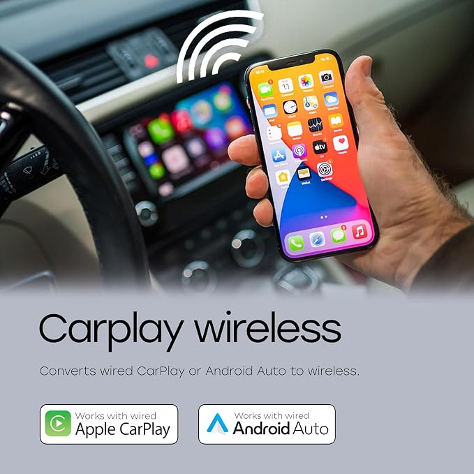Wireless CarPlay & Android Auto Adapter, 2026 Upgraded Chipset, 2-in-1 Plug & Play Dongle, Wired to Wireless Converter, USB-A/USB-C, Auto Connect, iPhone iOS 10+ Android 11+, Cars 2016+