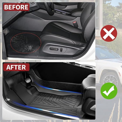 YITAMOTOR Floor Mats Compatible with Toyota Corolla Sedan 2020-2026 (Not Fit for Hatchback), TPE All Weather Automotive Corolla Floor Liners Custom Fit 1st & 2nd Row, Black