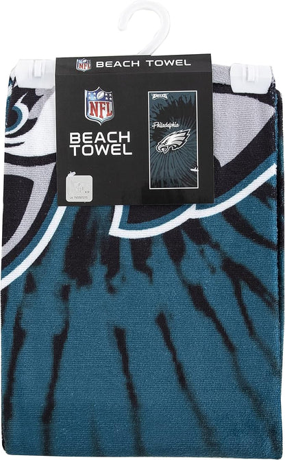 Northwest NFL Philadelphia Eagles Unisex-Adult Beach Towel, 30" x 60", Psychedelic