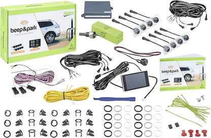 VALEO 632202 - Parking Assistance System - BeepandPark Kit: 8 Sensors + 1 LCD display - Front and Rear Installation