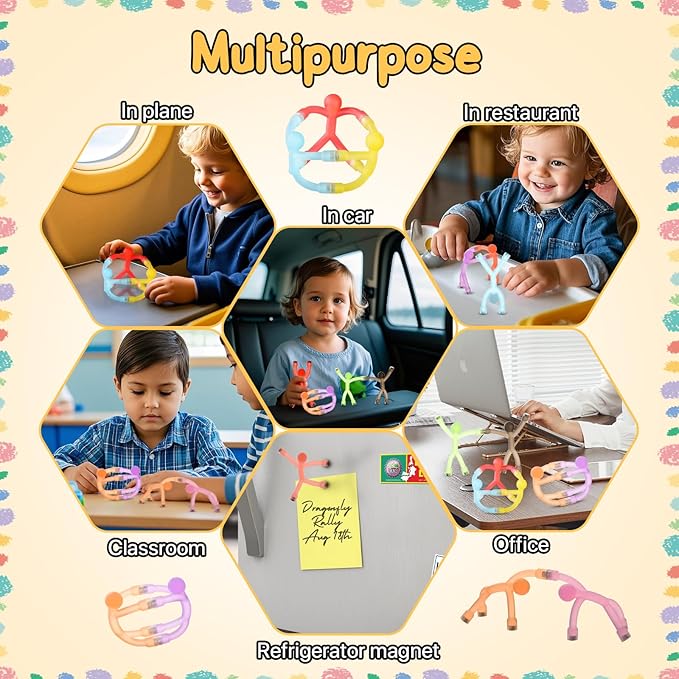 Magnetic Travel Toys for Toddlers Kids, Fidget Toys Airplane Car Travel Activities Essential,Road Trip ‌Sensory Toys Magnet People Men, Toys for 3 4 5 6 7 8 Year Old -10PCS