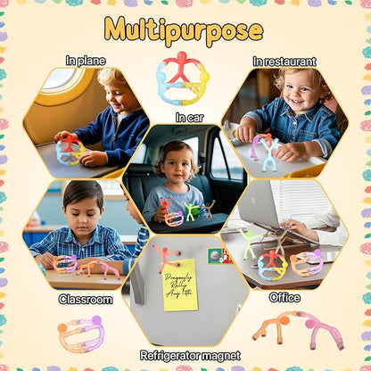 Magnetic Travel Toys for Toddlers Kids, Fidget Toys Airplane Car Travel Activities Essential,Road Trip ‌Sensory Toys Magnet People Men, Toys for 3 4 5 6 7 8 Year Old -10PCS