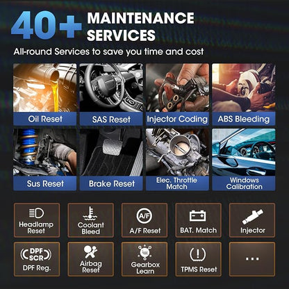 Launch X431 PAD Scan Tool Global Ver. (Upgraded of X431 V+, X431 PROS) 50+ Reset ECU Coding OE-Level Bi-Directional All System Diagnostic Tool, Free Update