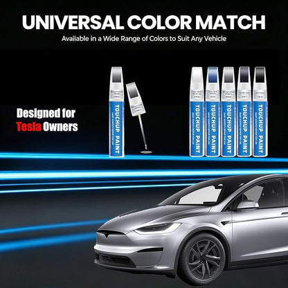 Midnight Silver Metallic(PMNG) Touch Up Paint Compatible with Tesla 2-in-1 Car Scratch Repair Pen for Rock Chips, Door Scratches&Paint Nicks Exact Color Match Quick Dry DIY Fix for Model Y/3/X/S