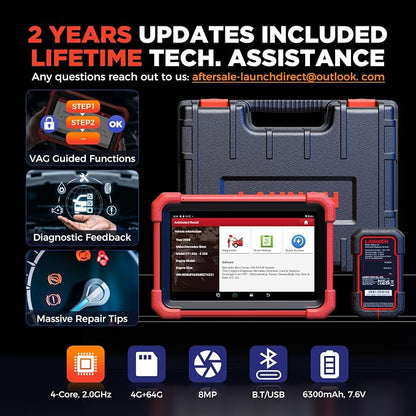 LAUNCH X431 CRP919XBT OBD2 Scanner, 2026 Wireless Bidirectional Scan Tool with ECU Coding, 35+ Services, All Systems Diagnostic, FCA AutoAuth, 2Yrs Free Update, V.A.G Guide, CANFD, Upgraded of CRP919X