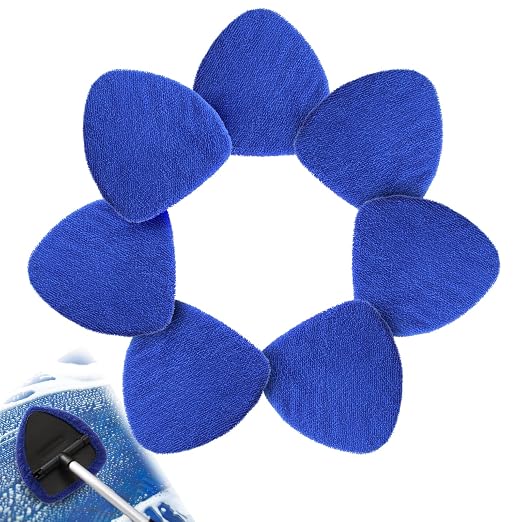 7 Pack Upgrade Car Windshield Cleaner Tool Bonnets, Microfiber Cloths for Inside Windshield Cleaning Tool Pads, Interior Windshield Cleaner Tool Replaceable Cleaning Bonnets, Fit 6.5”, Blue