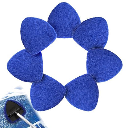 7 Pack Upgrade Car Windshield Cleaner Tool Bonnets, Microfiber Cloths for Inside Windshield Cleaning Tool Pads, Interior Windshield Cleaner Tool Replaceable Cleaning Bonnets, Fit 6.5”, Blue