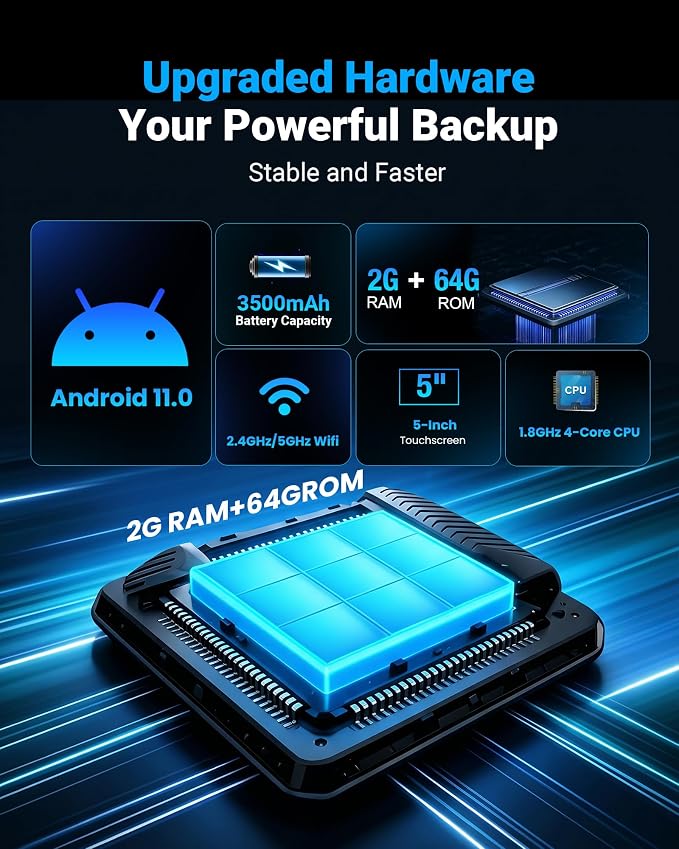 2026 GOOLOO DS600 OBD2 Scanner with Touchscreen –No Subscription, Lifetime Free Use&Update, ABS/SRS/Transmission Car Scanner Diagnostic Tool, 9+ Reset Services, AutoVIN, Supports FCA CANFD