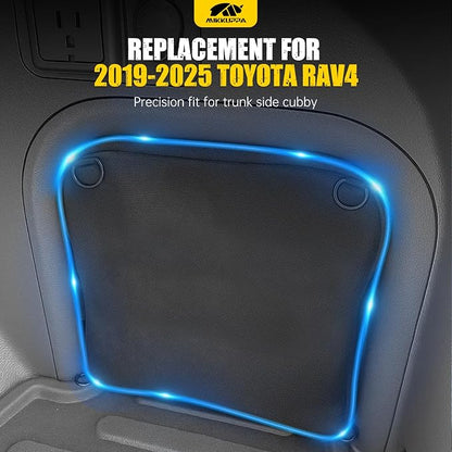 MIKKUPPA RAV4 Trunk Upgrade - Trunk Organizer Pocket Bag Replacement for 2019-2025 Toyota RAV4 Accessories Multifunction Side Cubby Storage Bag(1 Pc)