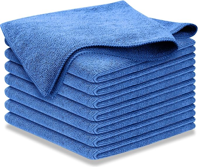 USANOOKS Premium 300GSM Microfiber Cleaning Cloth - 12.5"x12.5" High Performance - 1200 Washes, Ultra Absorbent Microfiber Towels for Cars Undercarriage, Rims & Engine Bay Cleaning - Microfiber Cloth