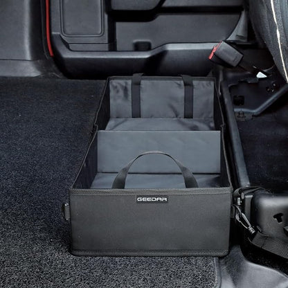 GEEDAR Under Seat Storage Truck Tool Box Organizer for Truck Underseat Storage Ford F150 F250 F350 Chevy Silverado Accessories (2 Compartment for the Bench Seat)