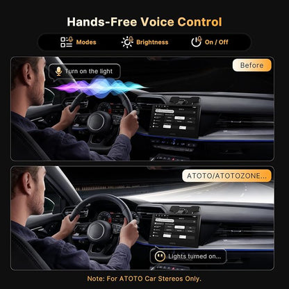 LED Pod Lights Flood Beam, Smart App Controlled Off Road Driving Lights Supports CarPlay/Android Auto, IP67 Waterproof 6000K White Lamps for Trucks, ATV, UTV, SUV, Boat (5.5 Inch)